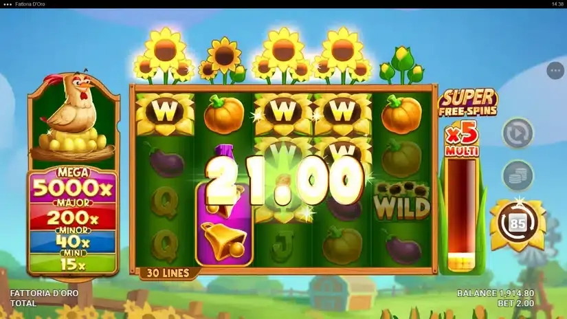 Fattoria D’Oro slot screenshot 3