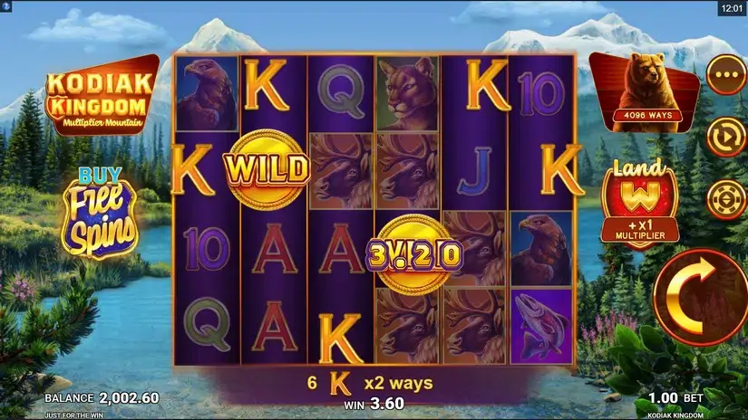 Kodiak Kingdom slot screenshot 2