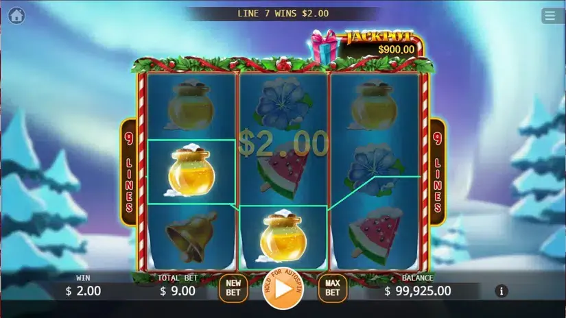 Santa Bumble Bee slot screenshot 2