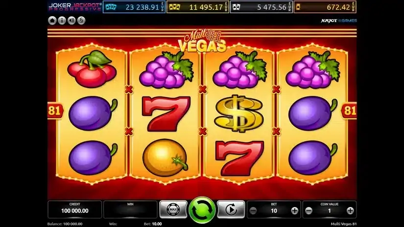 Multi Vegas 81 slot screenshot 1