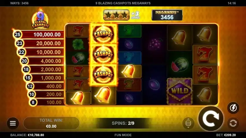 9 Blazing Cashpots Megaways slot screenshot 4