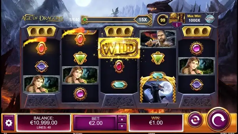 Age of Dragons slot screenshot 