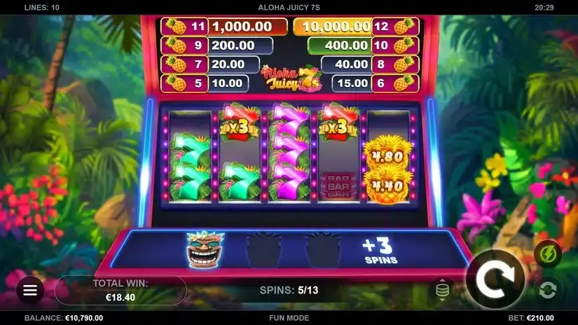 Aloha Juicy 7s slot screenshot 5