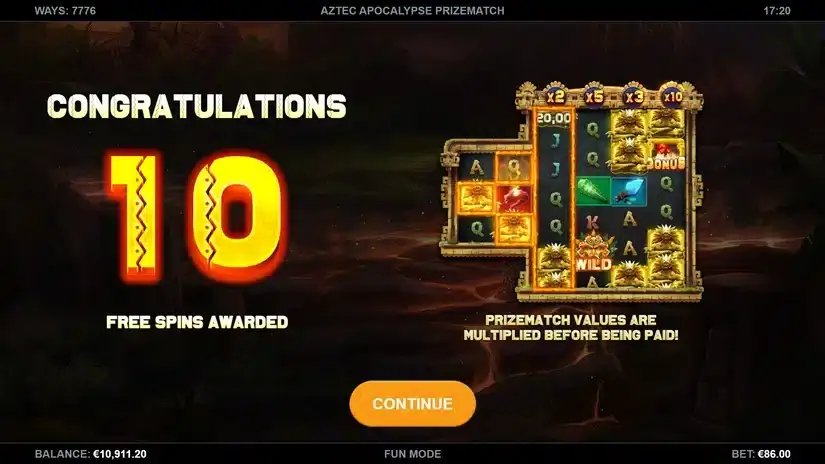 Aztec Apocalypse PrizeMatch slot screenshot 2