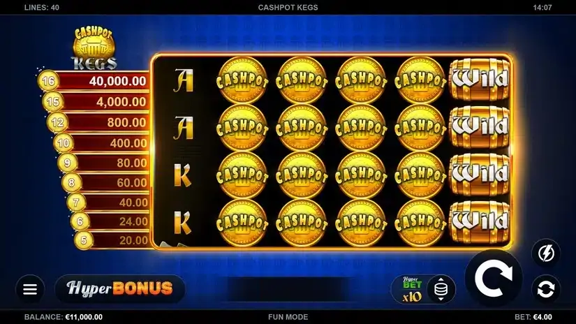 Cashpot Kegs slot screenshot 