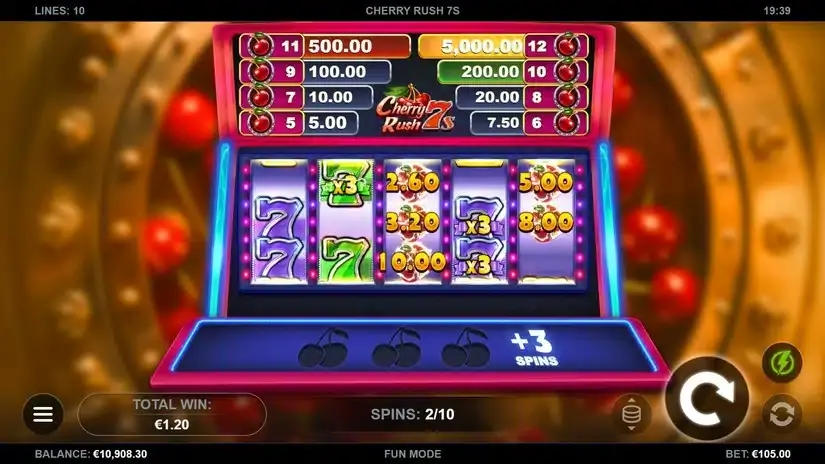 Cherry Rush 7s slot screenshot 2