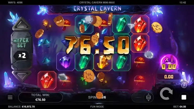 Crystal Cavern Mini-Max slot screenshot 7
