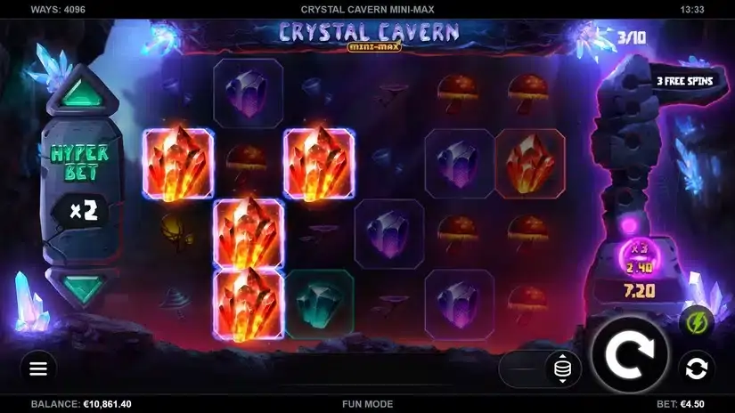 Crystal Cavern Mini-Max slot screenshot 4