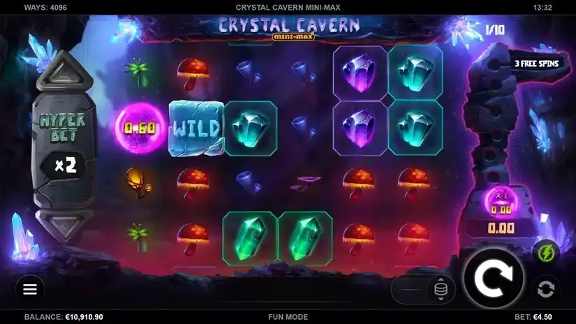 Crystal Cavern Mini-Max slot screenshot 3