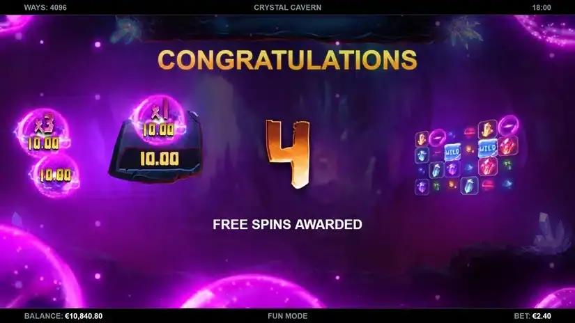 Crystal Cavern slot screenshot 3