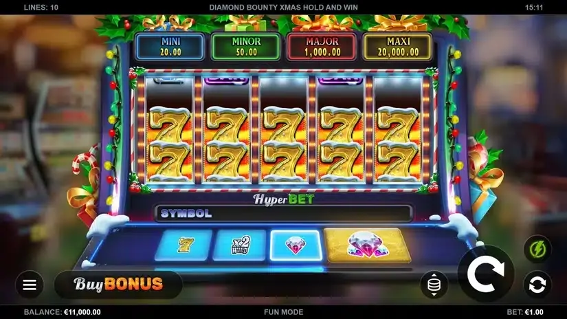 Diamond Bounty Xmas Hold’n’Win slot screenshot 1