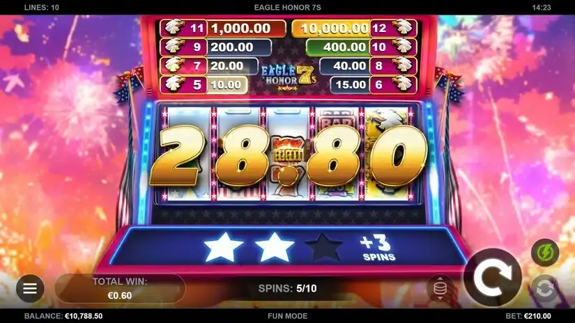 Eagle Honor 7s slot screenshot 