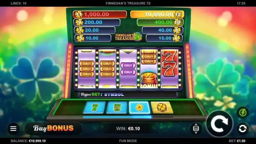 Finnegan’s Treasure 7s slot screenshot 1