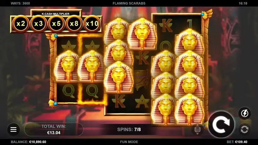Flaming Scarabs slot screenshot 4