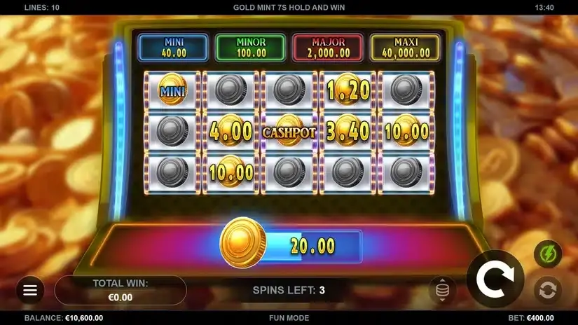 Gold Mint 7s Hold and Win slot screenshot 3