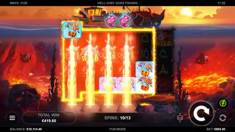 Hell Chef Goes Fishing slot screenshot 