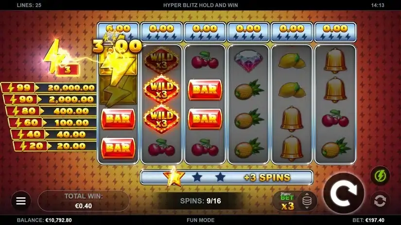 Hyper Blitz Hold and Win slot screenshot 5