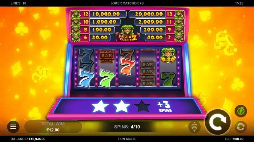 Joker Catcher 7s slot screenshot 4