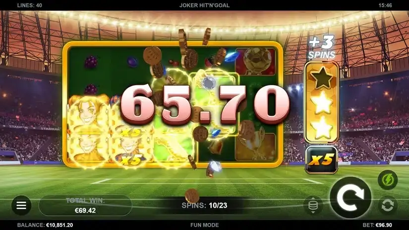 Joker Hit ‘n’ Goal slot screenshot 