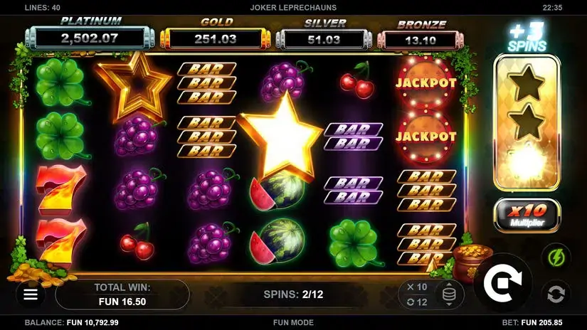 Joker Leprechauns slot screenshot 5