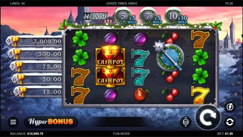 Joker Times Xmas slot screenshot 1