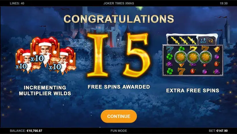 Joker Times Xmas slot screenshot 4