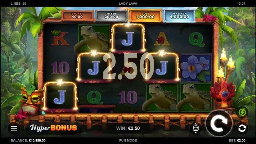 Lady Lava slot screenshot 2