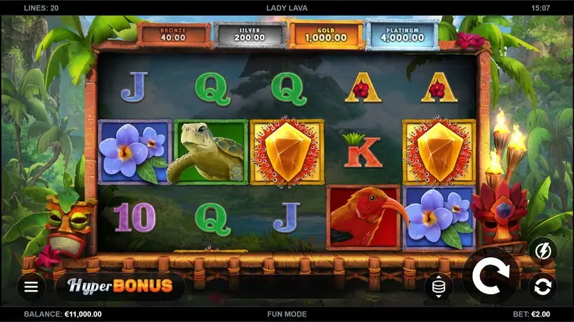Lady Lava slot screenshot 