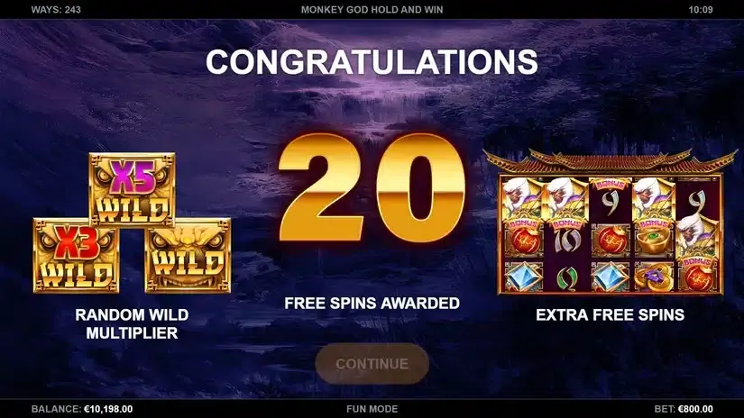 Monkey God Hold and Win slot screenshot 2