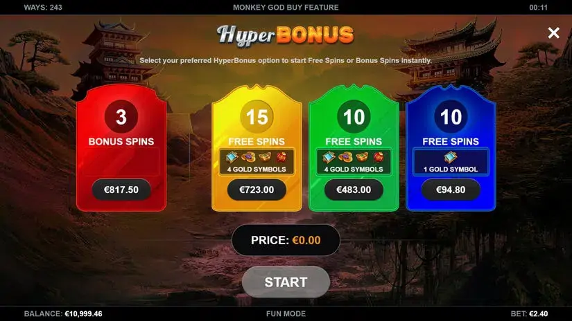 Monkey God slot screenshot 2