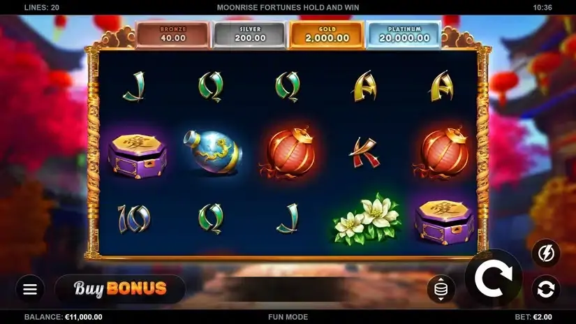Moonrise Fortunes Hold & Win slot screenshot 1