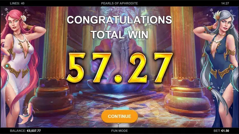 Pearls of Aphrodite slot screenshot 