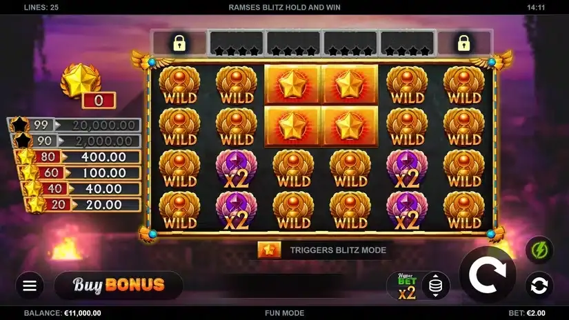 Ramses Blitz Hold and Win slot screenshot 1