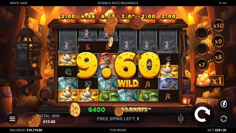 Rumble Ratz Megaways slot screenshot 