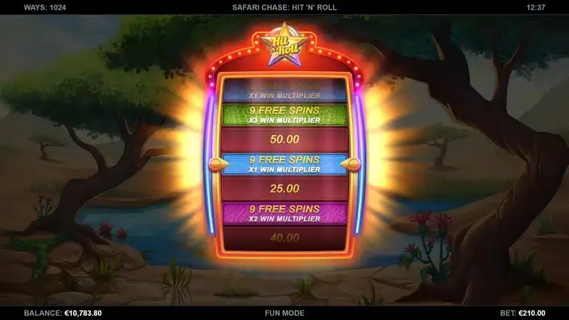 Safari Chase Hit ‘n’ Roll slot screenshot 3