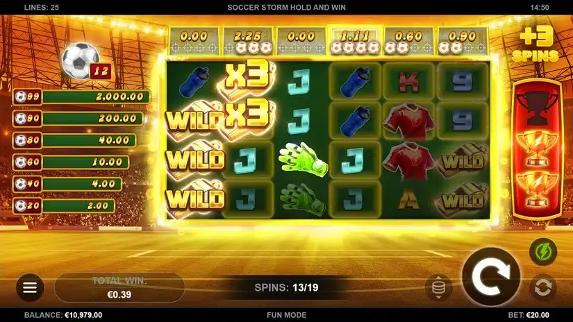 Soccer Storm Hold and Win slot screenshot 5