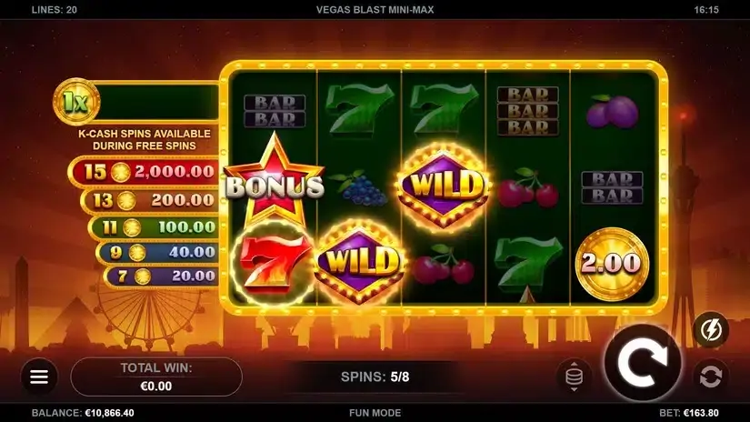 Vegas Blast Mini-Max slot screenshot 4