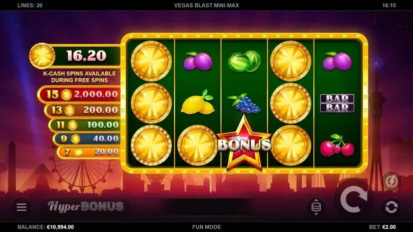 Vegas Blast Mini-Max slot screenshot 2