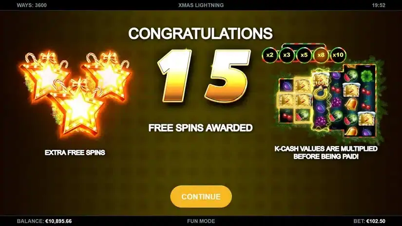 Xmas Lightning slot screenshot 2