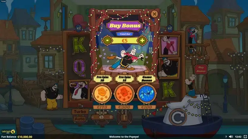 Popeye slot screenshot 2