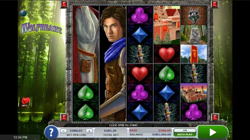 Wolf heart slot screenshot 