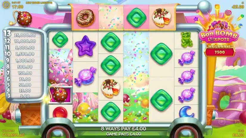 Bon Bomb Luxpots slot screenshot 2