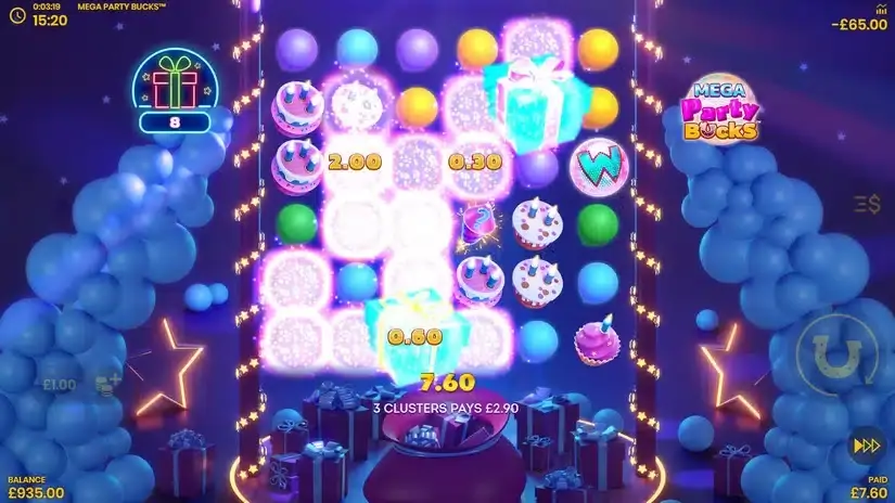 Mega Party Bucks slot screenshot 5