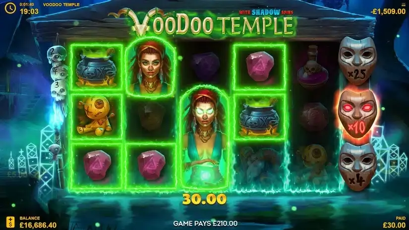 Voodoo Temple slot screenshot 4