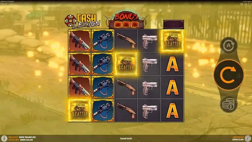 Cash Legion slot screenshot 2