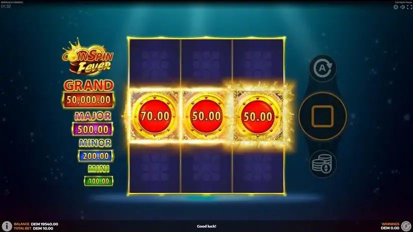 CoinSpin Fever slot screenshot 2