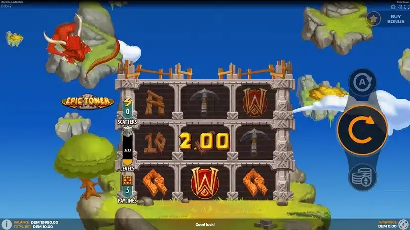 Epic Tower slot screenshot 2