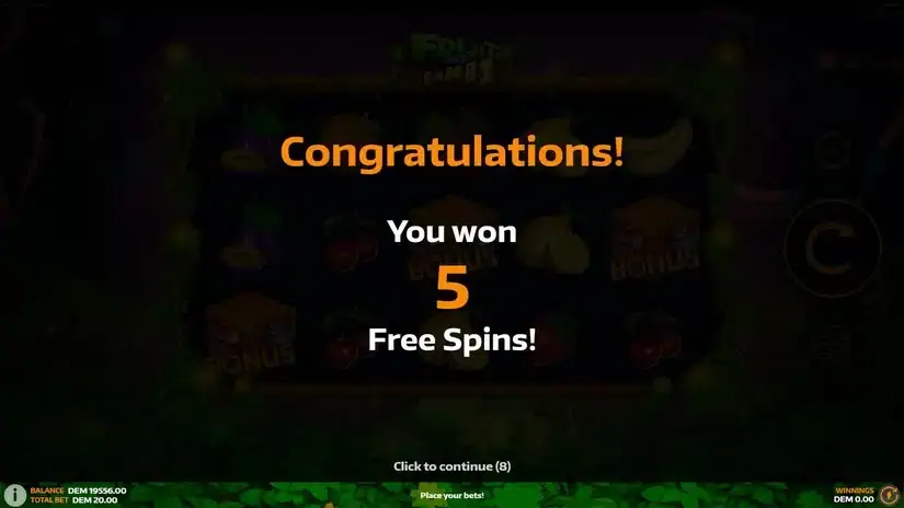 Fruits and Bombs slot screenshot 5