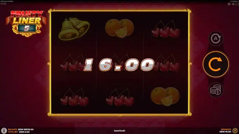 Fruityliner 5 slot screenshot 3