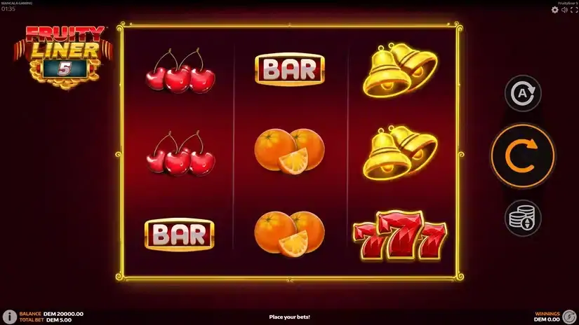 Fruityliner 5 slot screenshot 1